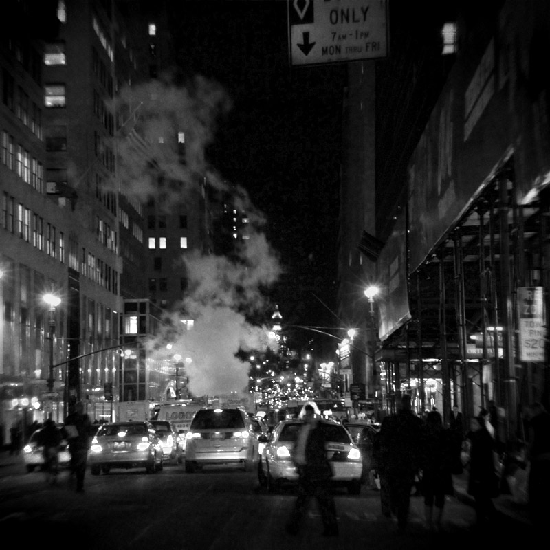 new york city at night black and white. New York City 45